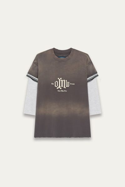 STANDY 3-LAYERED TEE PUBBLE GREY