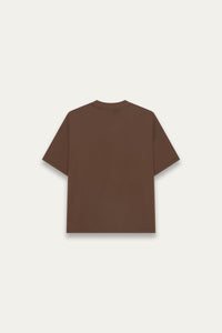 TOBI OVERSIZED LOGO TEE MARSH BROWN