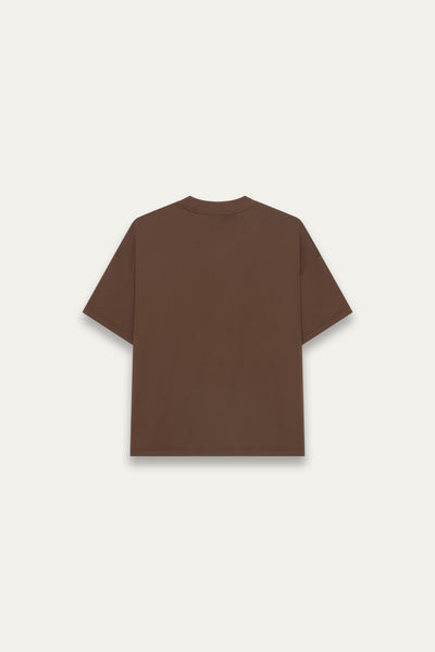 TOBI OVERSIZED LOGO TEE MARSH BROWN