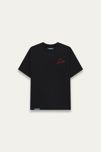 SAVA OVERSIZED WARNING TEE EUPHORIC BLACK