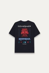 SAVA OVERSIZED WARNING TEE EUPHORIC BLACK