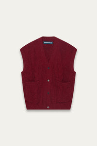 MARINA SLEEVELESS VEST BURGUNDY (NAMESAKE EXCLUSIVE)