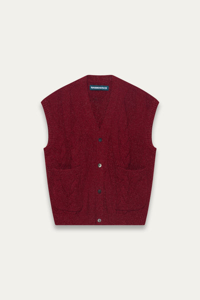 MARINA SLEEVELESS VEST BURGUNDY (NAMESAKE EXCLUSIVE)