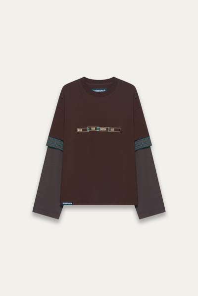 CHUCK 3-LAYERED TEE STAGNANT BROWN