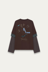 CHUCK 3-LAYERED TEE STAGNANT BROWN