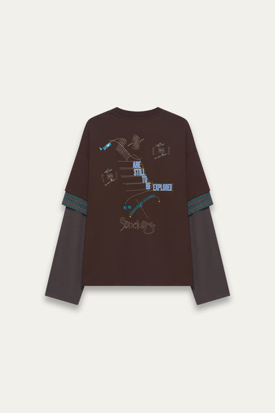 CHUCK 3-LAYERED TEE STAGNANT BROWN