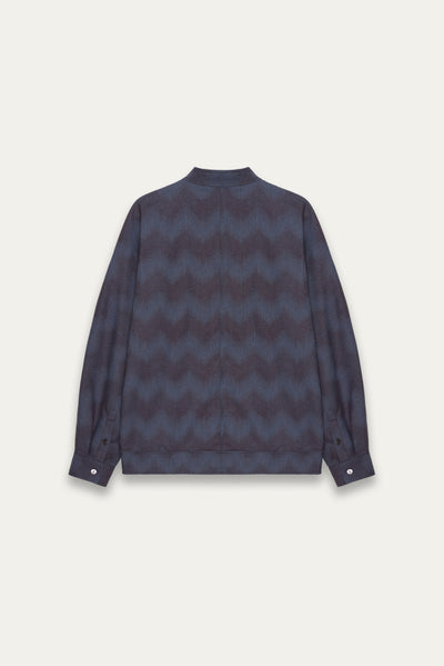 COMO FLEECE SHIRT SPACE WAVE BLUE (NAMESAKE EXCLUSIVE)