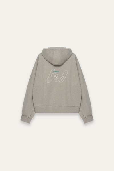 PORTS POP-UP HOODIE ASH GREY
