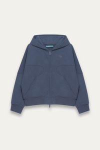MAURICE WARM-UP HOODIE FOG NAVY