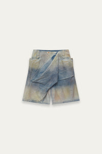 NATRON CROSS JEAN SHORTS MIRROR LAKE BLUE