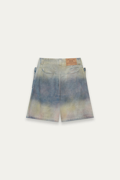NATRON CROSS JEAN SHORTS MIRROR LAKE BLUE