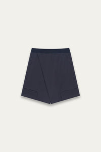 KIRK PLEATED SHORTS DEPTH BLUE