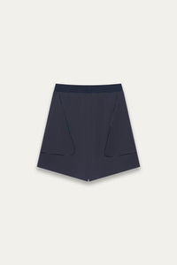 KIRK PLEATED SHORTS DEPTH BLUE