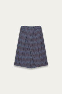 REID PLEATED SHORTS SPACE WAVE BLUE