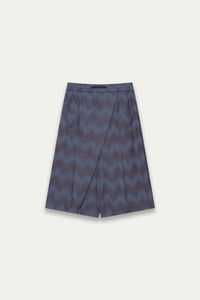 REID PLEATED SHORTS SPACE WAVE BLUE