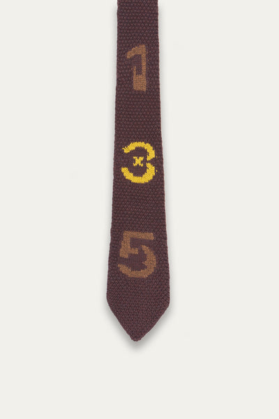 NUMERO KNIT TIE MARSH BROWN