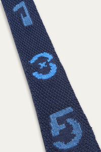 NUMERO KNIT TIE DEPTH BLUE