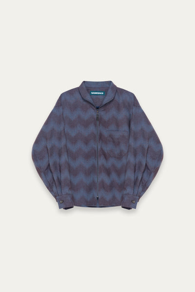HORTON ZIP SHIRT SPACE WAVE BLUE