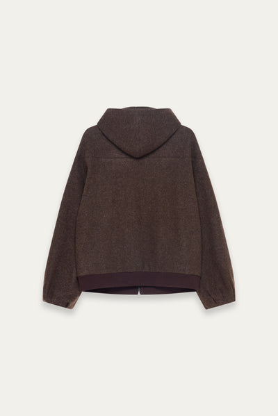 EARL ZIP HOODIE STAGNANT BROWN (NAMESAKE EXCLUSIVE)