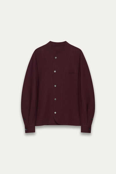 COMO FLEECE SHIRT BURGUNDY