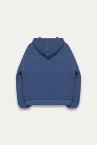 EARL WAFFLE ZIP HOODIE DEPTH BLUE
