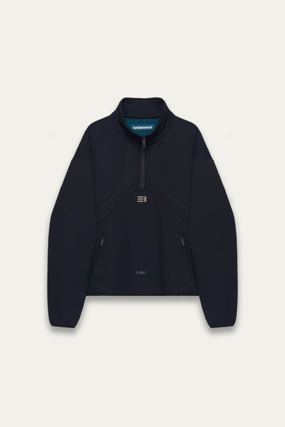 BOUNCE BACK HALF ZIP SWEATER EUPHORIC BLACK