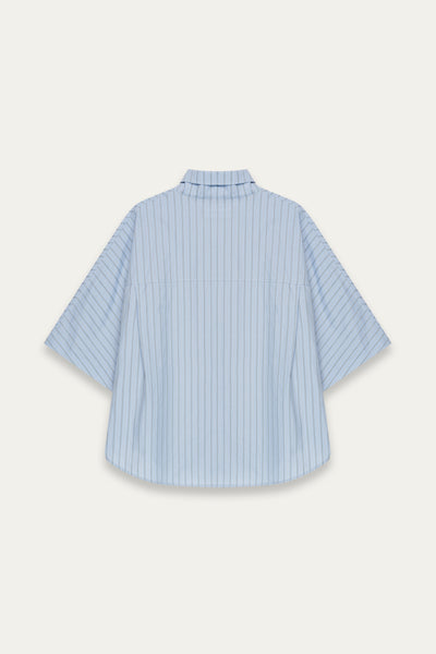 SARIO BOMBER SS SHIRT LAKE STRIPE