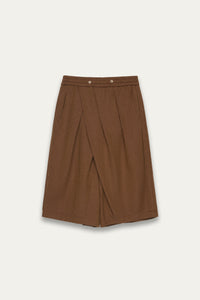 REID PLEATED SHORTS MARSH BROWN