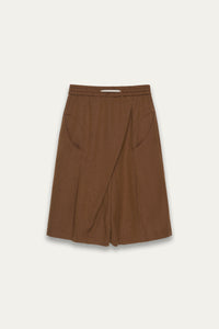 REID PLEATED SHORTS MARSH BROWN