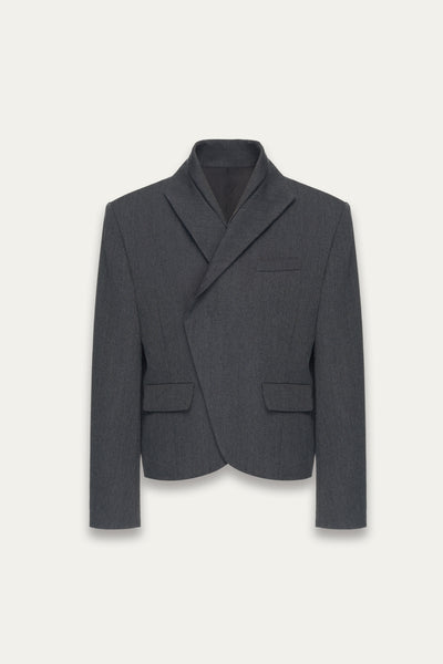 DARKO CROPPED BLAZER ASH GREY