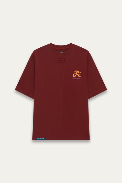 SAVA OVERSIZED LOVE LOCK TEE MERLOT RED