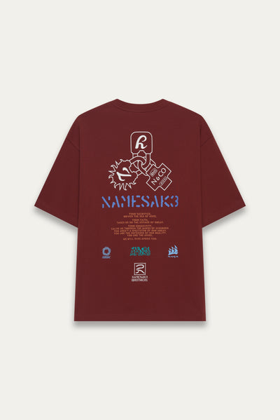 SAVA OVERSIZED LOVE LOCK TEE MERLOT RED