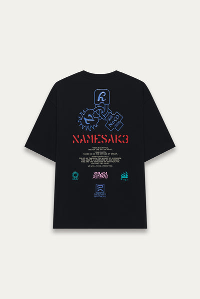 SAVA OVERSIZED LOVE LOCK TEE EUPHORIC BLACK