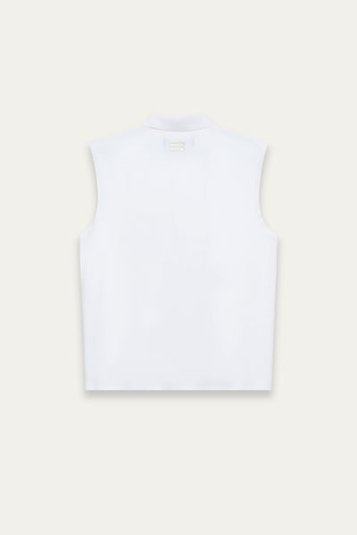 RICHARD MUSCLE TANK POLO SEA SALT WHITE