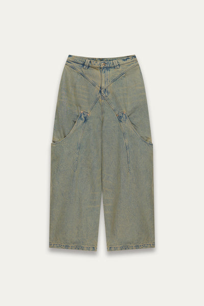 BILLIE BIBS DENIM PANTS POST INDIGO