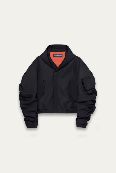 KIYAN BALLOON BOMBER JACKET EUPHORIC BLACK