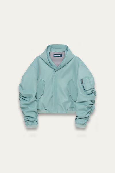 KIYAN BALLOON BOMBER JACKET JADE GREEN