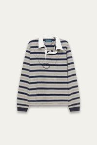 BECKHAM LS POLO SHIRT IVORY INK