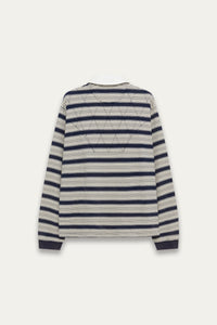 BECKHAM LS POLO SHIRT IVORY INK
