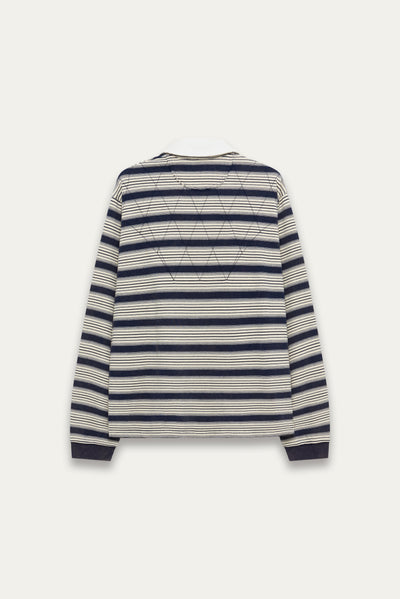 BECKHAM LS POLO SHIRT IVORY INK