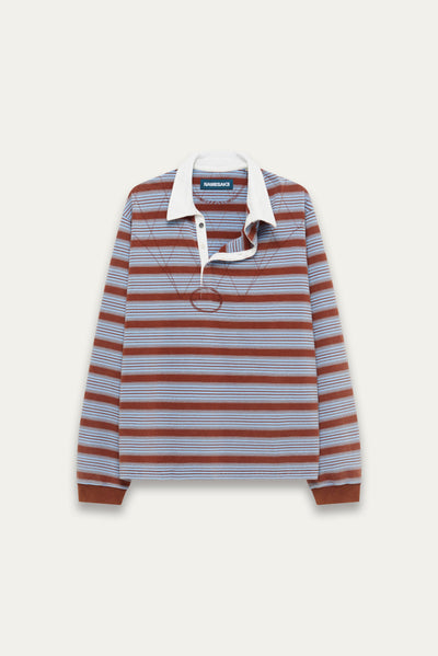 BECKHAM LS POLO SHIRT SEPIA HORIZON