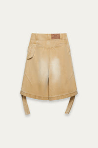 BECKHAM CARGO DENIM SHORTS COKE TAN