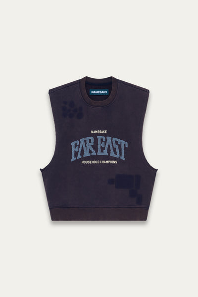 BEAN BIKER VEST DEPTH BLUE