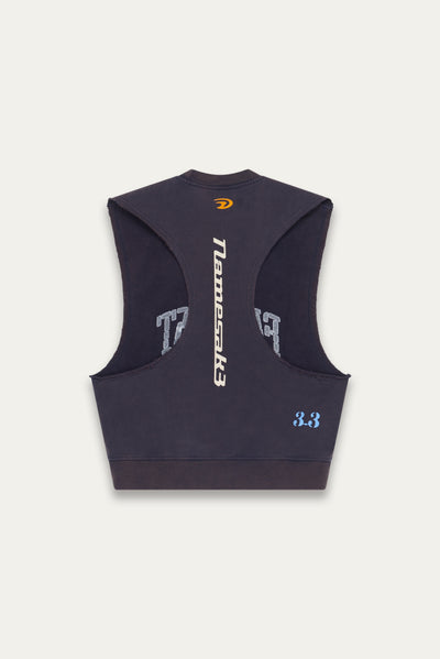 BEAN BIKER VEST DEPTH BLUE