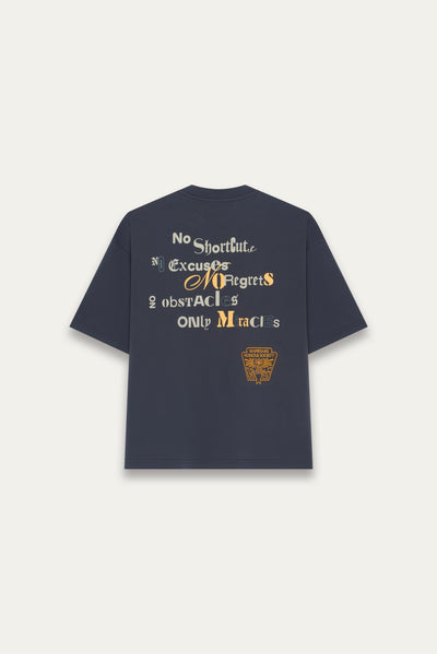 MARYS CROPPED CRAYONS TEE FOG BLUE