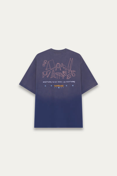 SAVA OVERSIZED PLAYGROUND TEE DEPTH BLUE