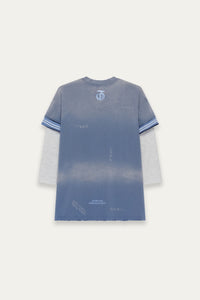 STANDY 3-LAYERED TEE FOG BLUE