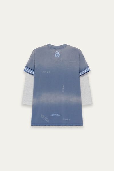 STANDY 3-LAYERED TEE FOG BLUE