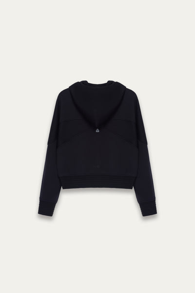 MAURICE WARM-UP HOODIE EUPHORIC BLACK (FITTED VERSION) (NAMESAKE EXCLUSIVE)