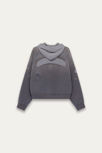 GLORY ZIP HOODIE SLATE GREY